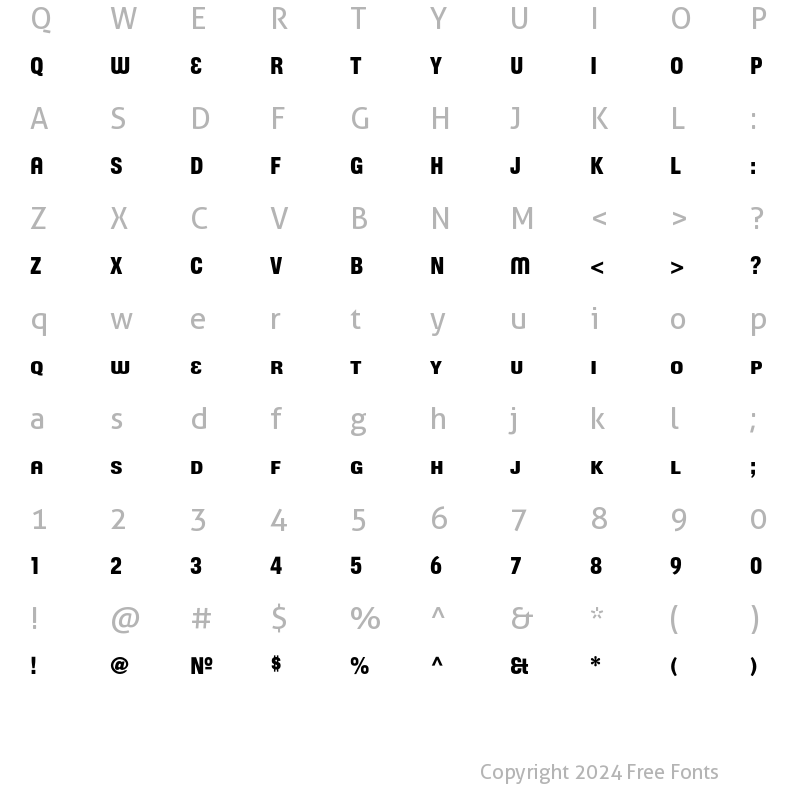 Character Map of CorpuGotAltSmaCap Regular