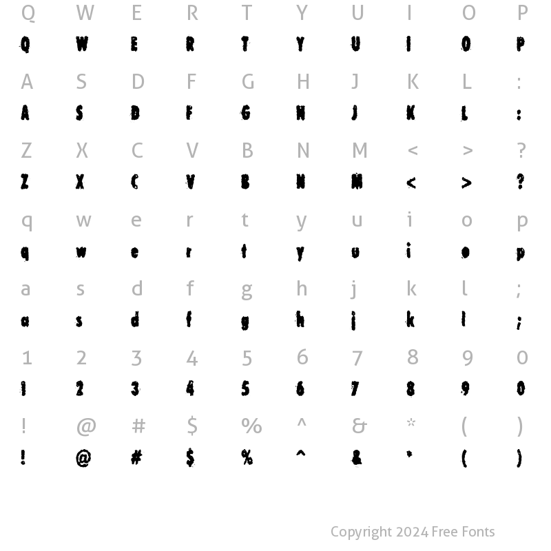 Character Map of Corrupt Government Regular