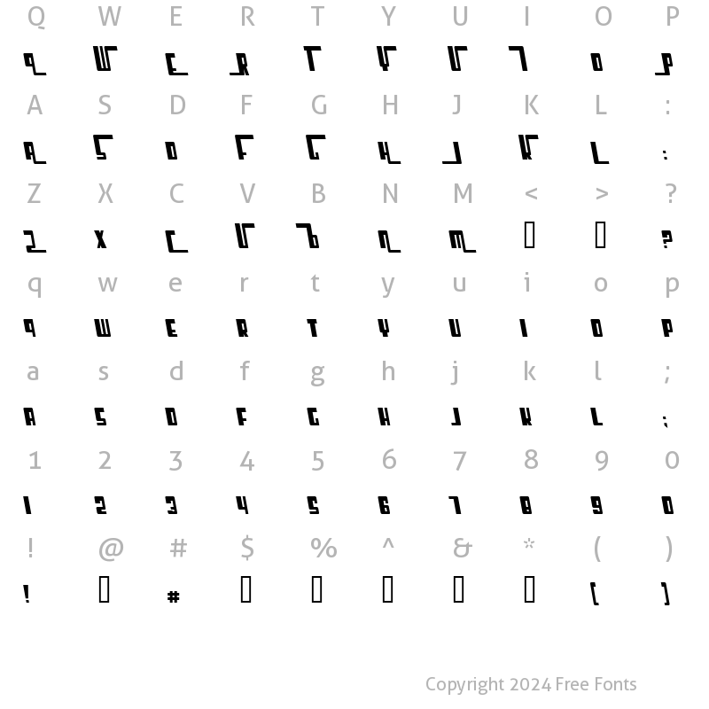 Character Map of Cosmic Age Bold Italic