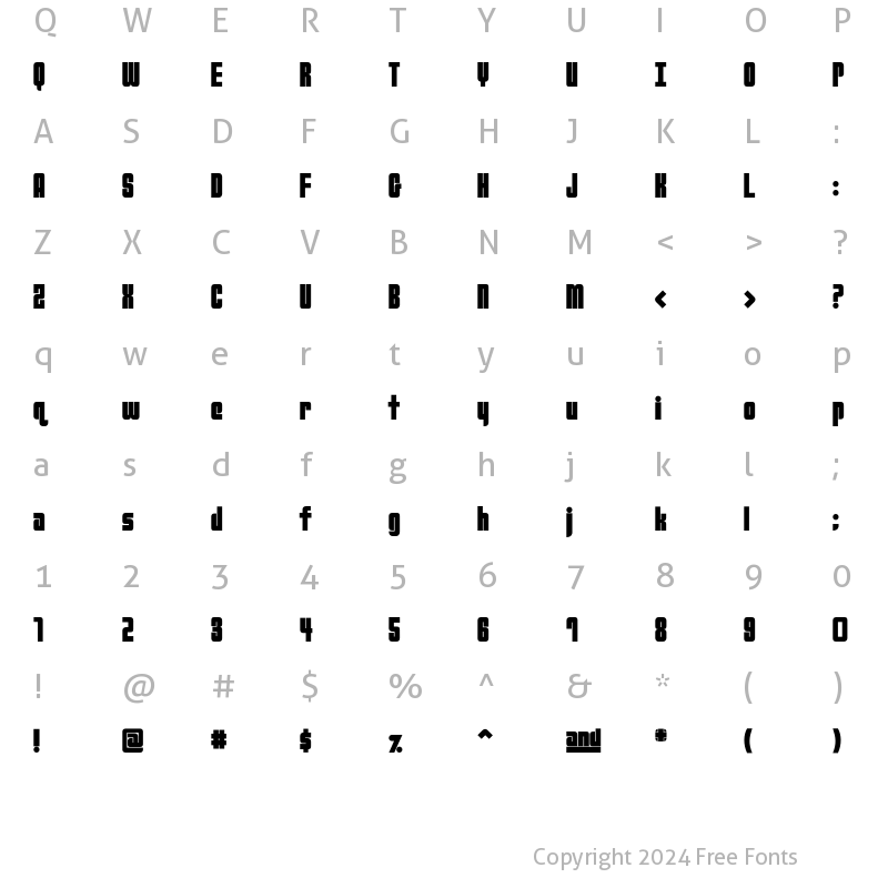 Character Map of Cosmic Regular