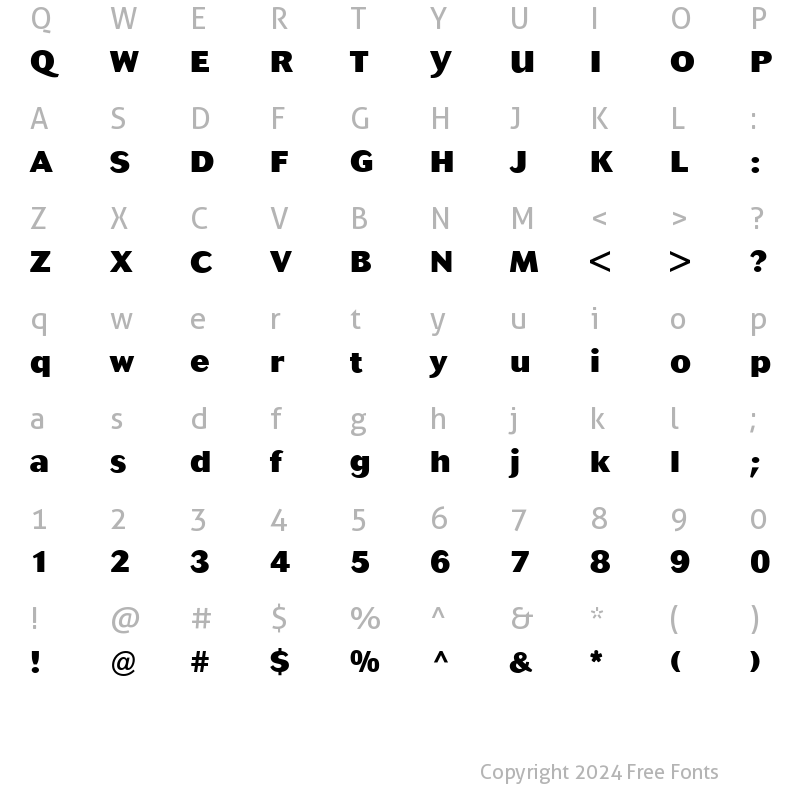 Character Map of Cosmos-ExtraBold Extra Bold