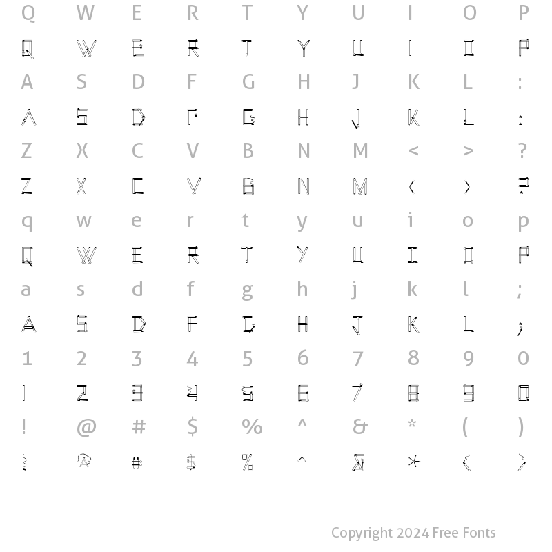 Character Map of CoughingNails Regular