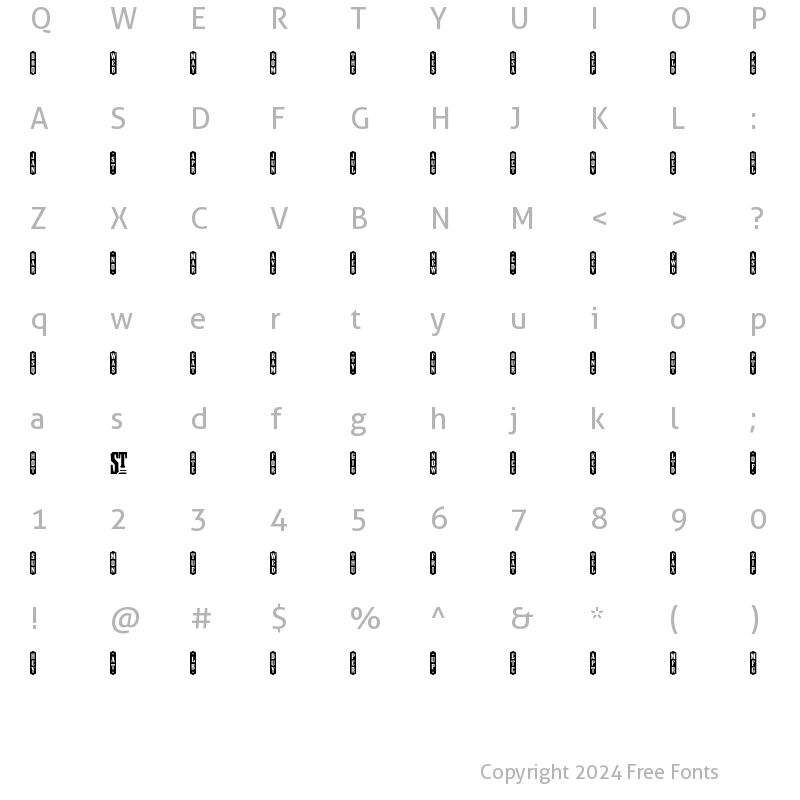 Character Map of Council WordLogosOne Regular