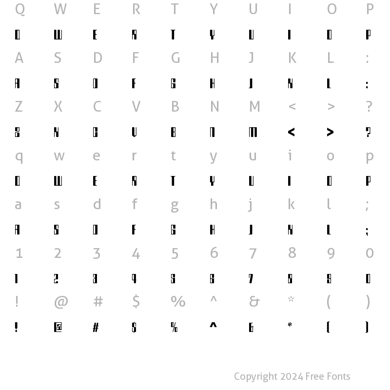 Character Map of CountdownComD Regular