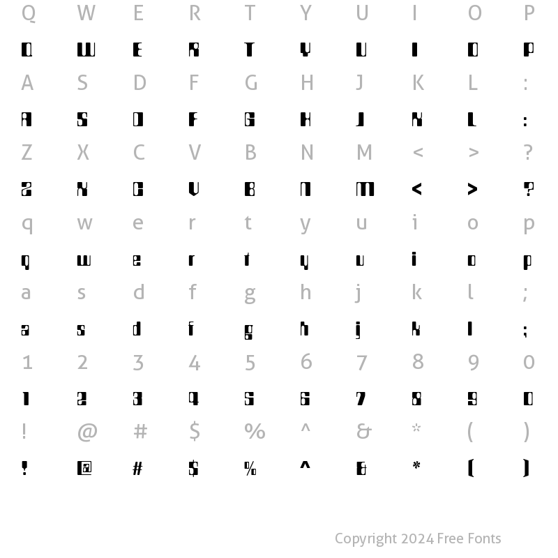 Character Map of CountdownD Regular