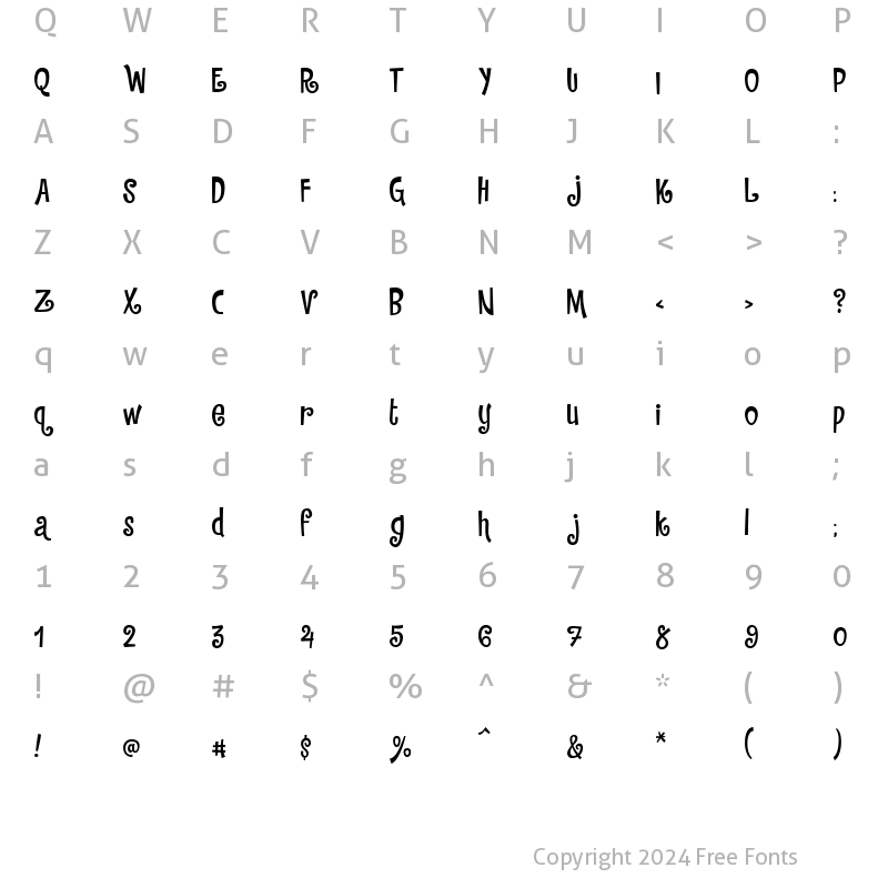 Character Map of Countryhouse Regular