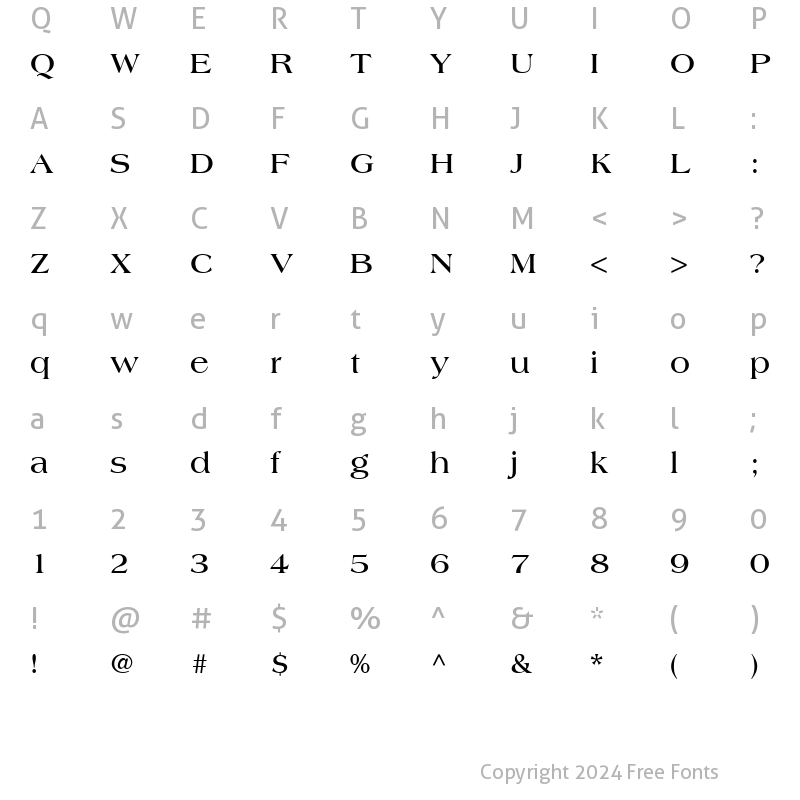 Character Map of Countryside SSi Bold