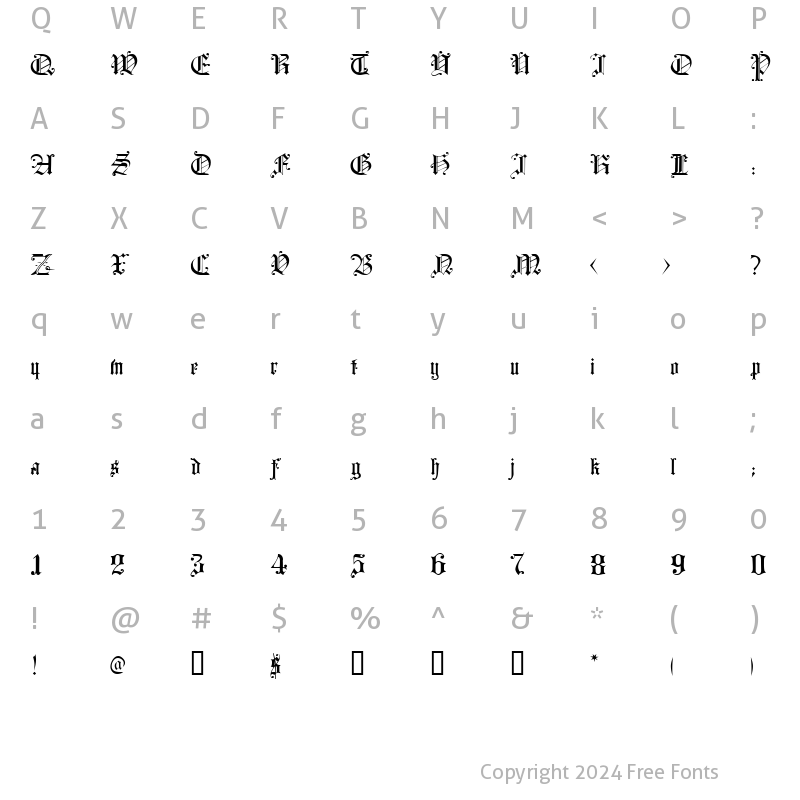 Character Map of Courtrai? Regular