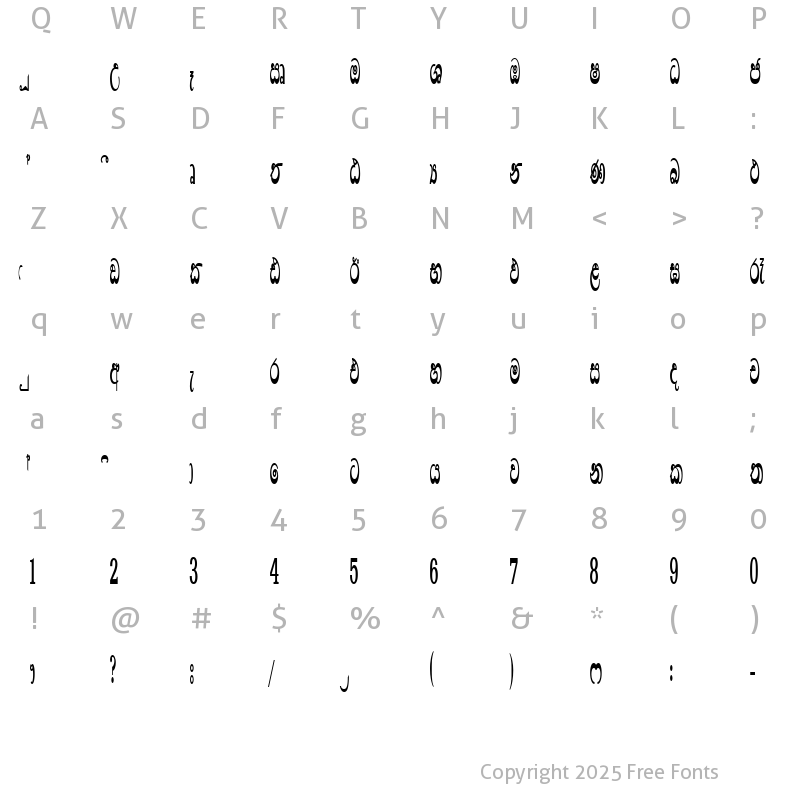 Character Map of CPS 103 Extra Bold