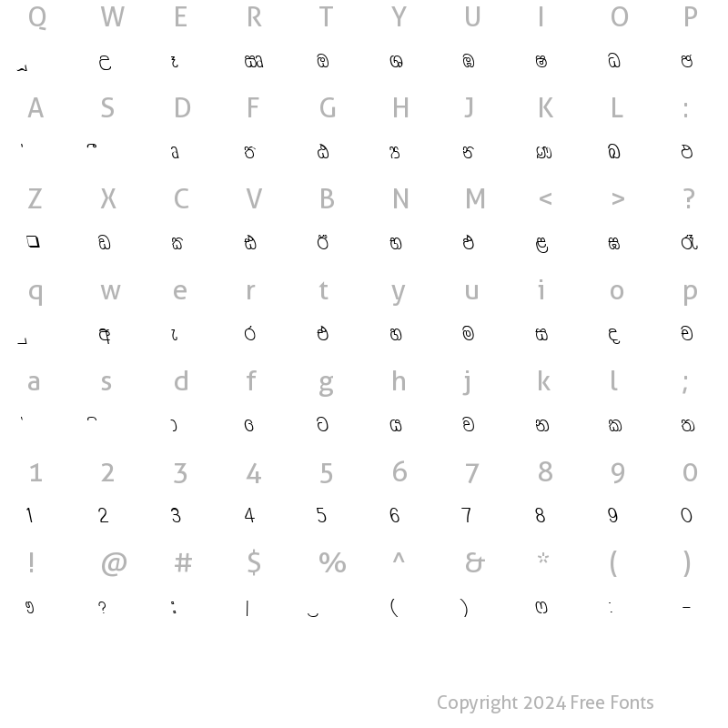 Character Map of CPS 113 Medium