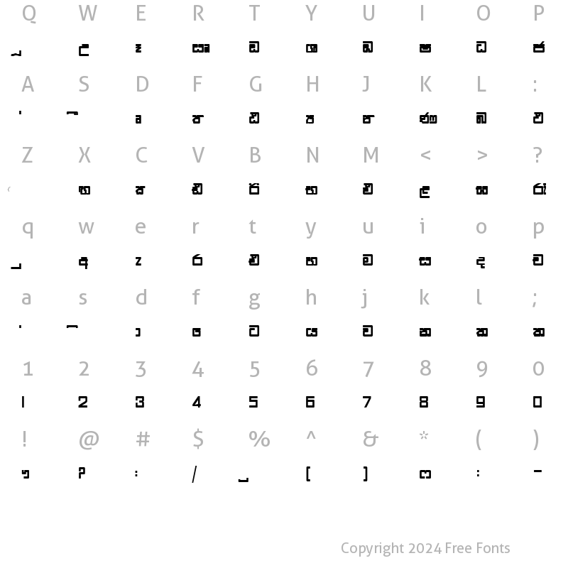 Character Map of CPS 137 Light