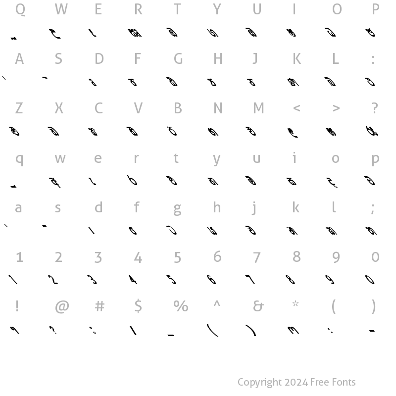 Character Map of CPS 47 Medium