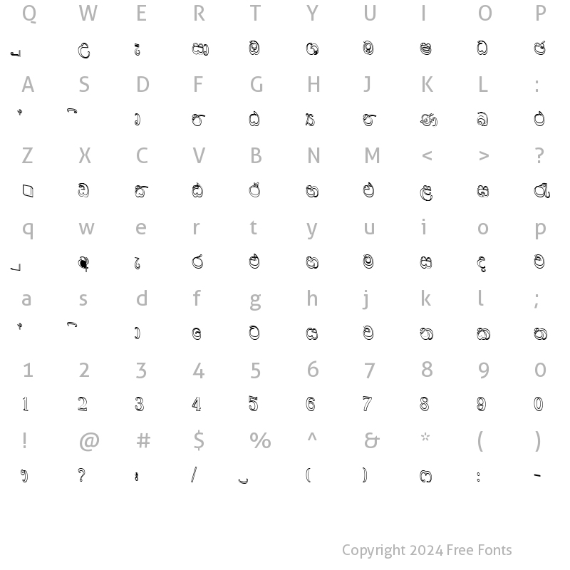 Character Map of CPS 49 Heavy