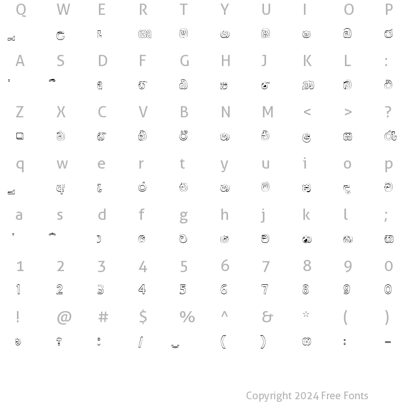 Character Map of CPS 51 Heavy