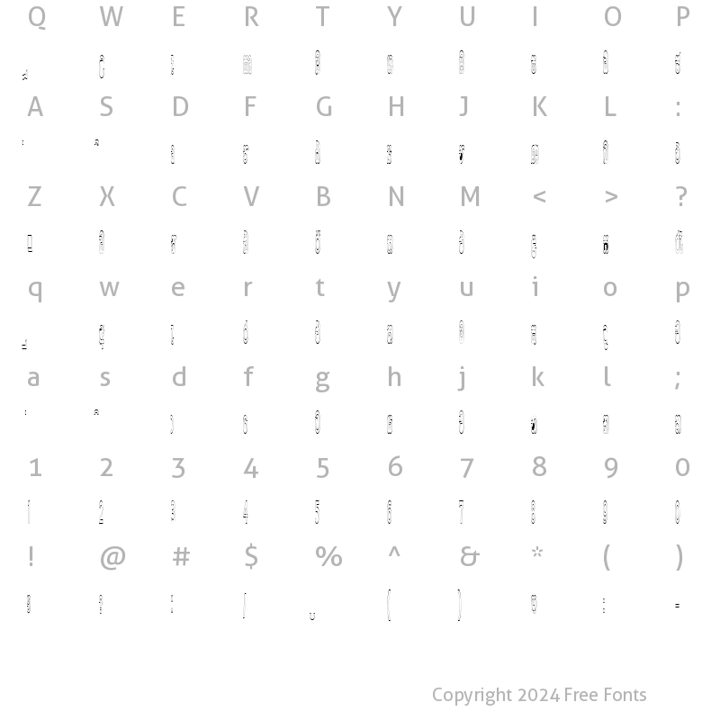 Character Map of CPS 547 Normal