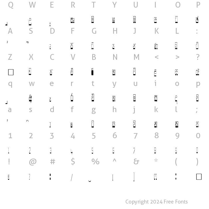 Character Map of CPS 557 Normal