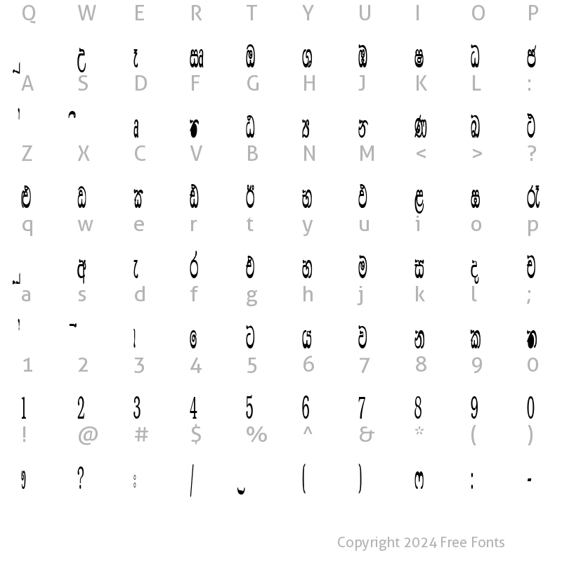 Character Map of CPS 565 Normal