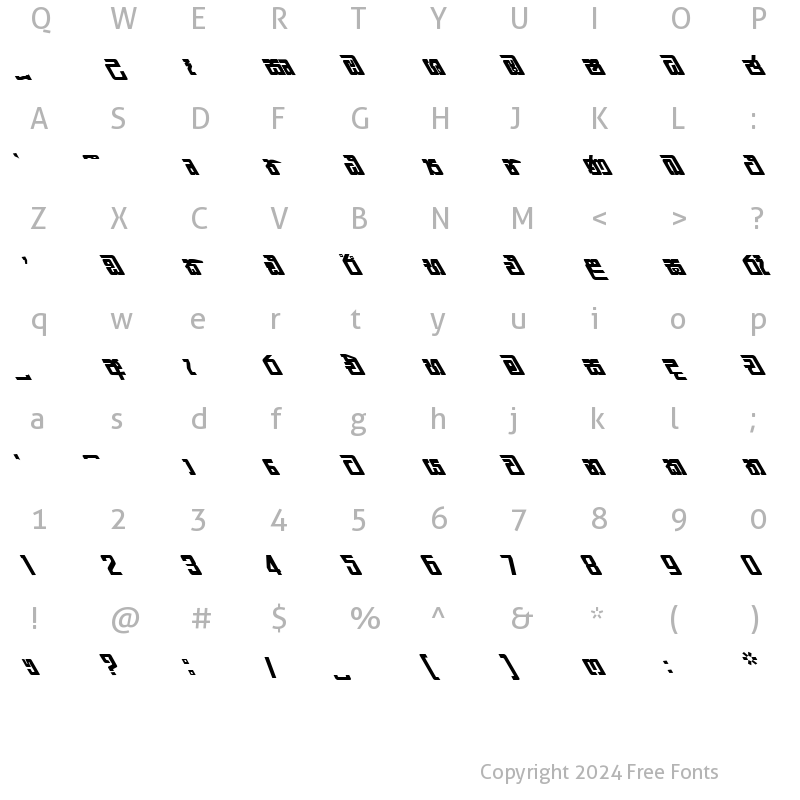 Character Map of CPS 570 Bold