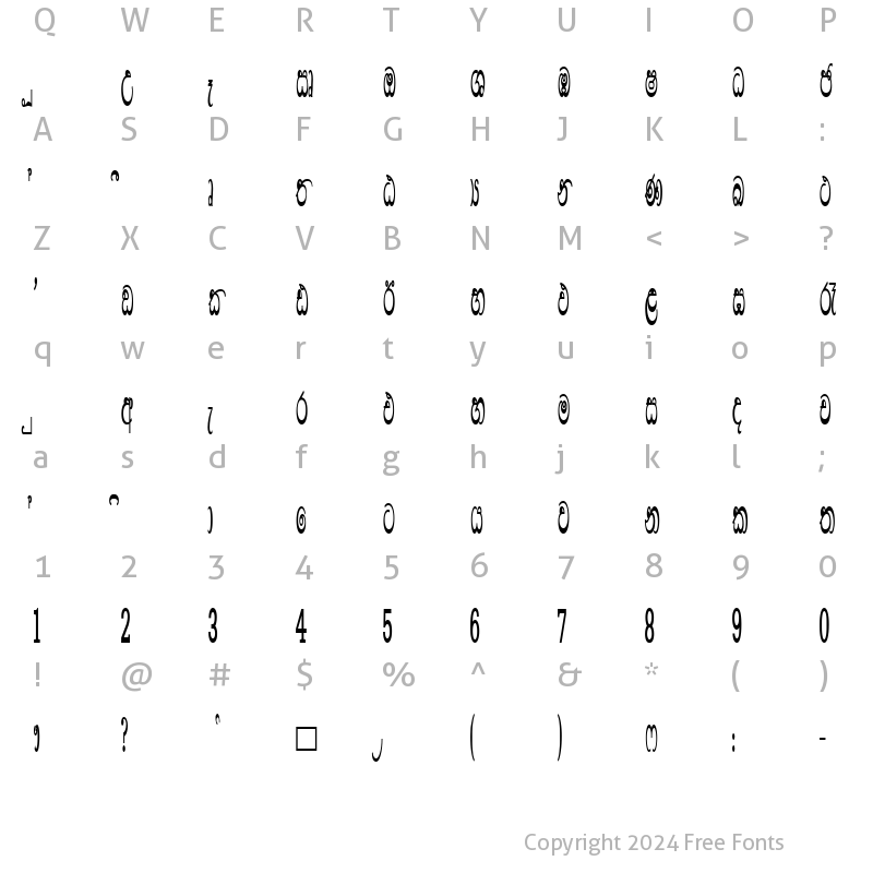 Character Map of CPS 571 Normal