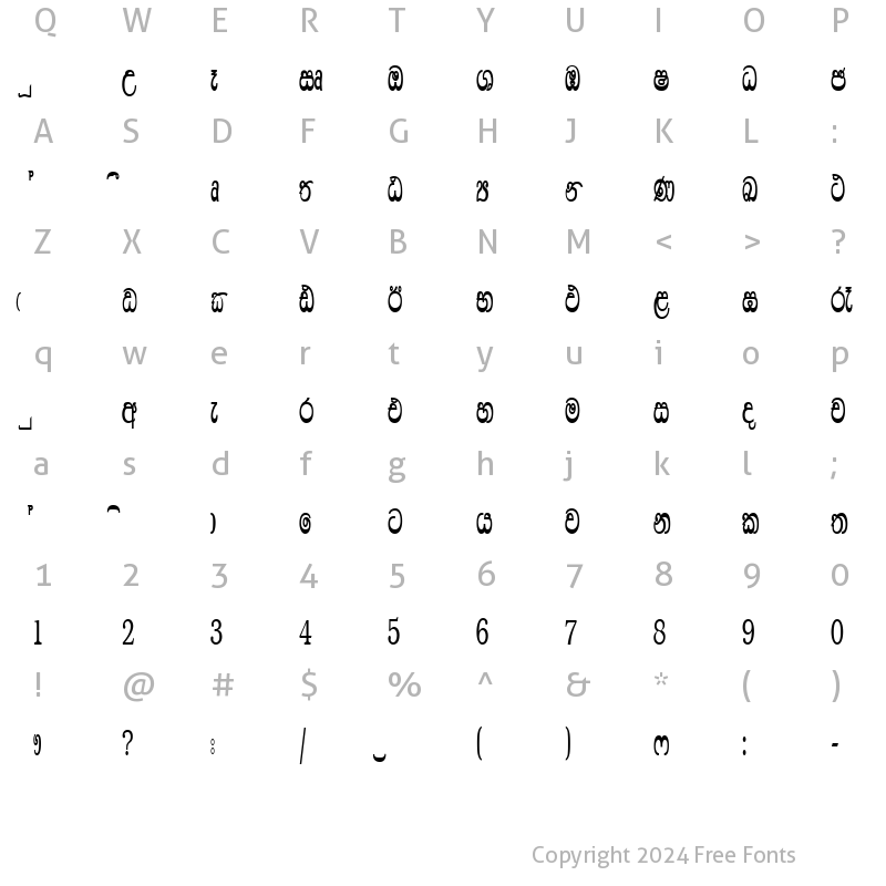 Character Map of CPS 597 Normal