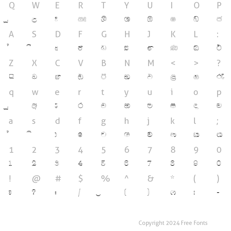 Character Map of CPS 81 Normal