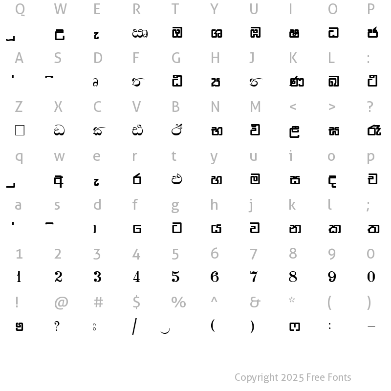 Character Map of CPS 94 Extra Bold