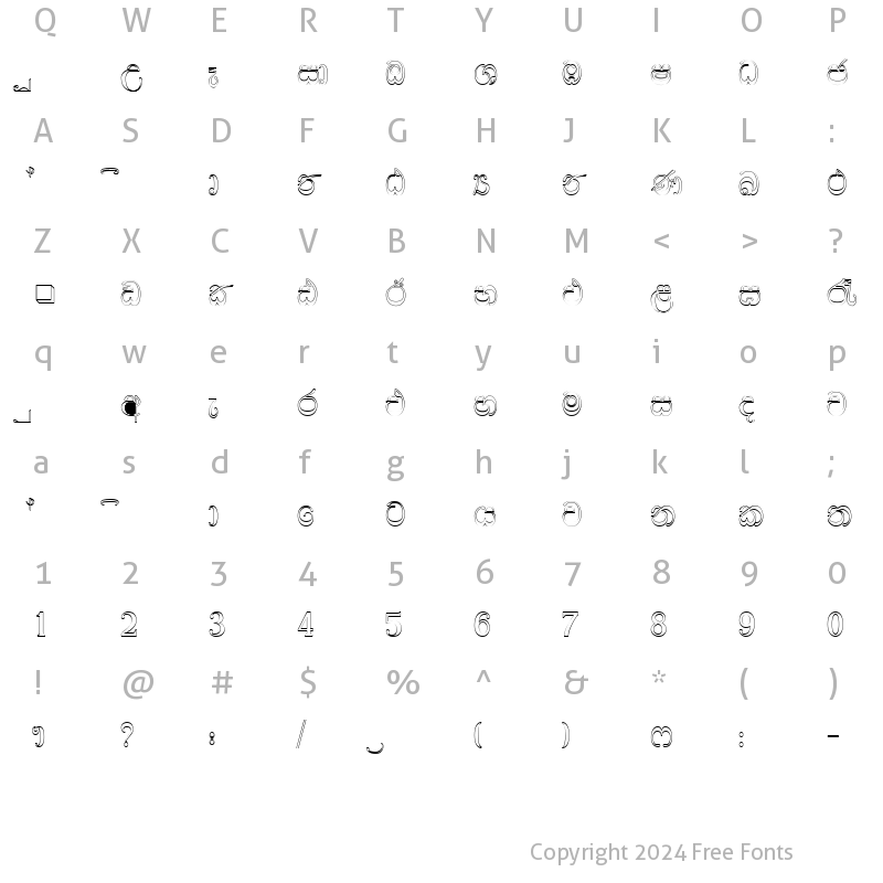 Character Map of CPS 97 Semi Bold