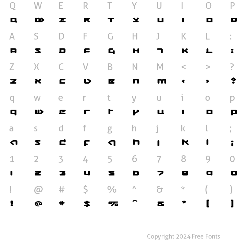 Character Map of CQN-Molecular Dynamo Bold