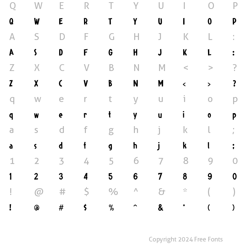 Character Map of Crackers Regular