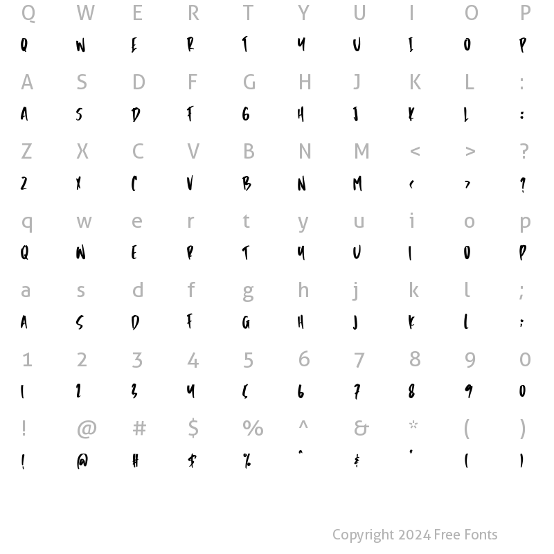 Character Map of Cracking Regular