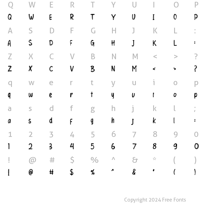 Character Map of CRACKLINE Regular