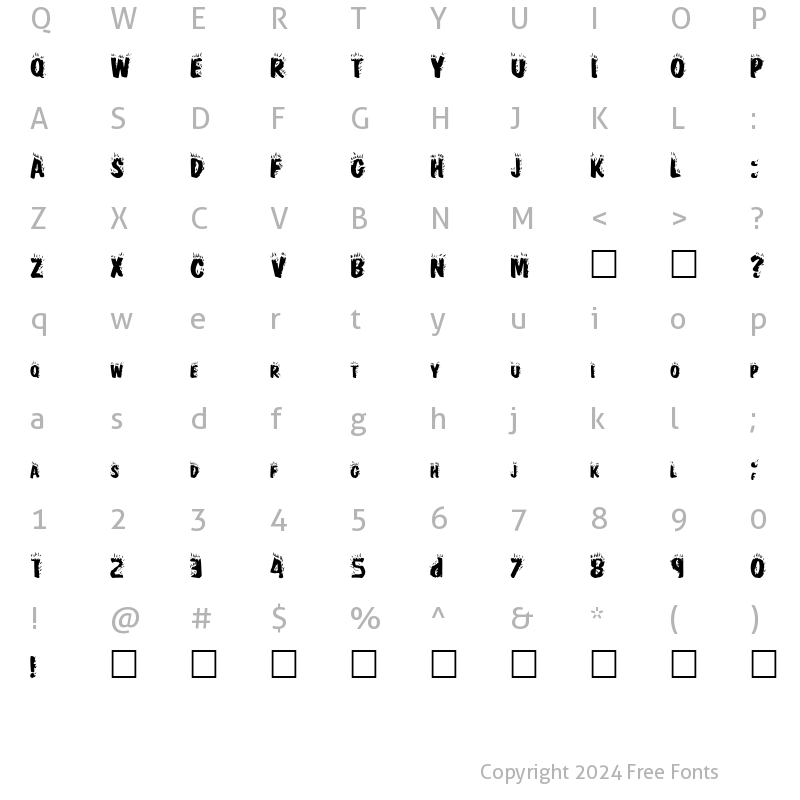 Character Map of Crackling Plain