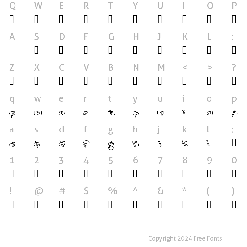 Character Map of Cracko Deco Regular