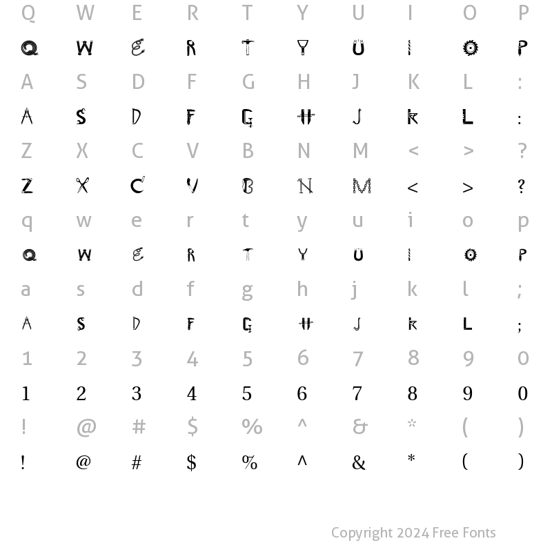 Character Map of CraftsmanSCapsSSK Regular