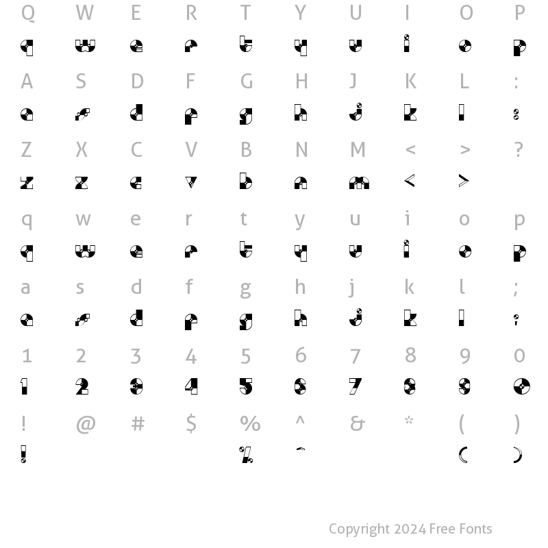 Character Map of CrashTest A