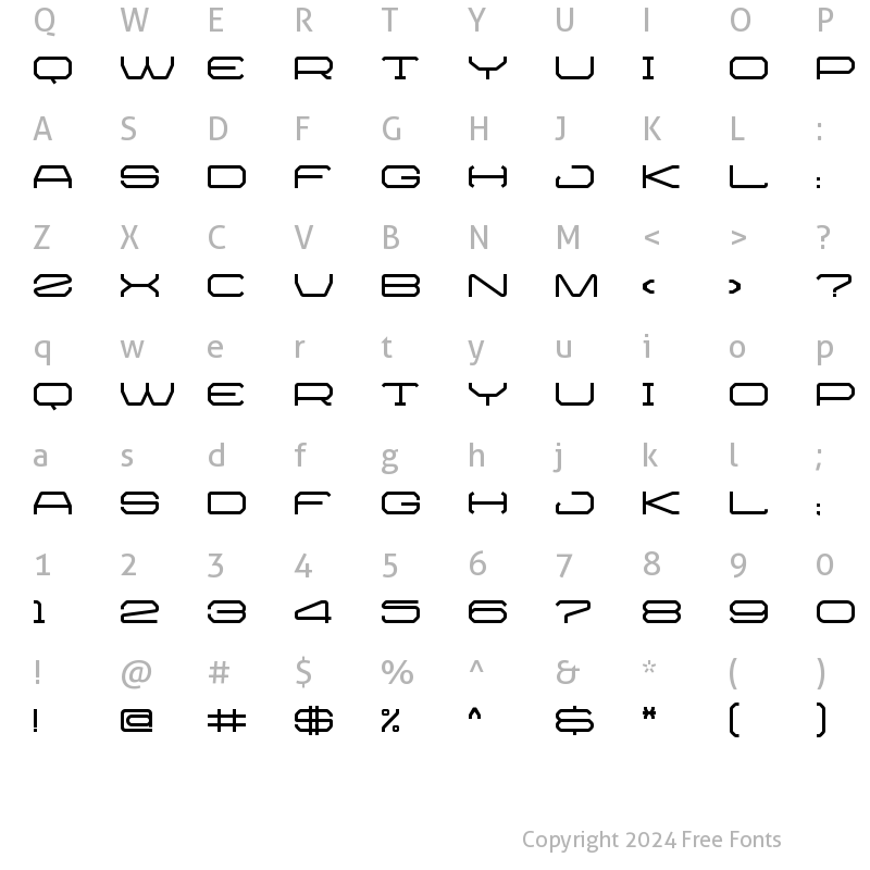 Character Map of Cread Regular