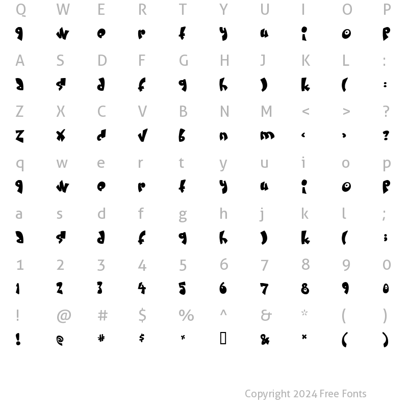 Character Map of Cream and sugar Regular