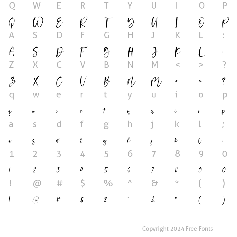 Character Map of Creamy Corn Regular