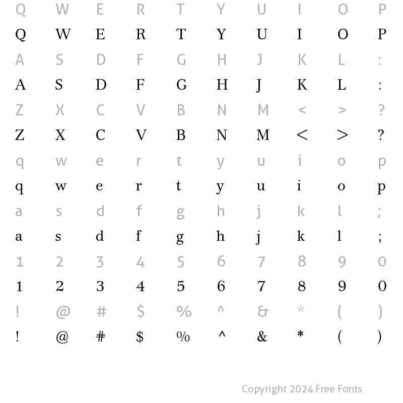 Character Map of Cremona Regular