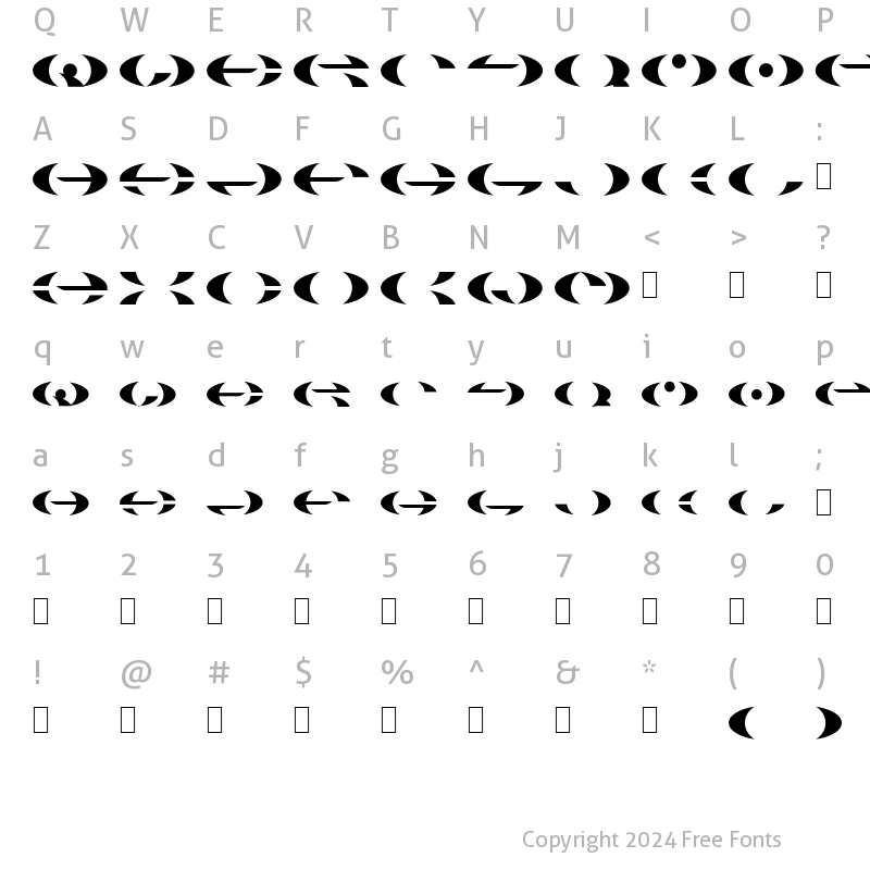 Character Map of Cresent Obfuscated Normal