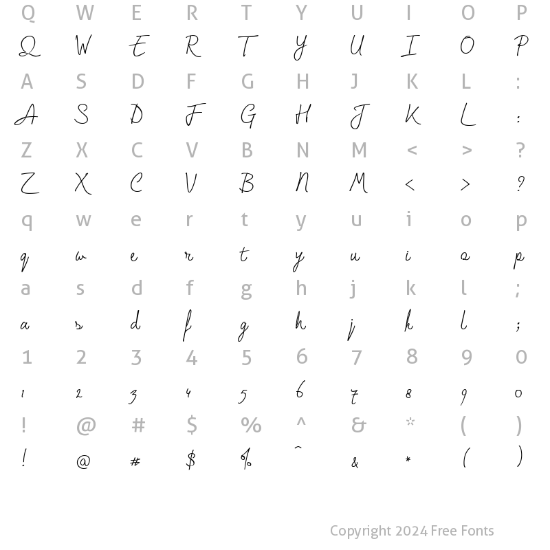 Character Map of Crighton Regular