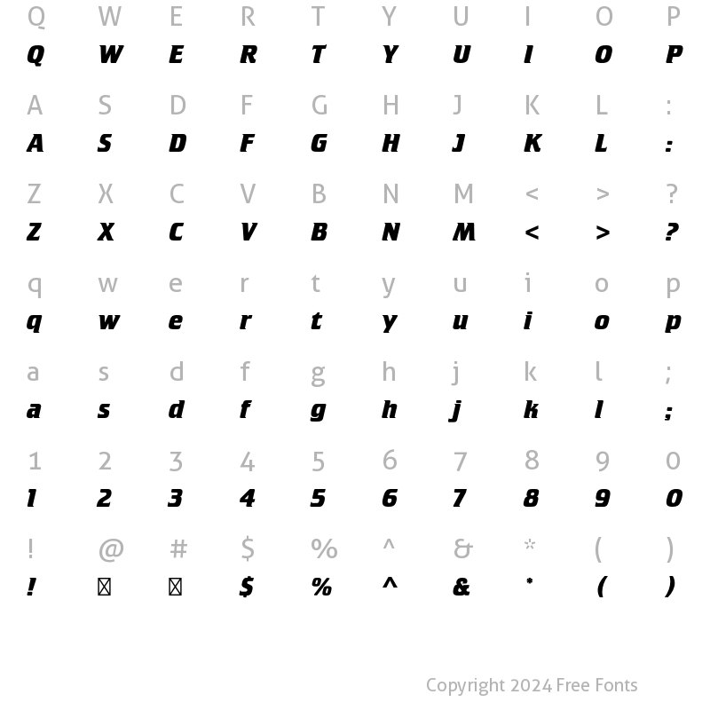 Character Map of Crillee Bold Italic Std Regular