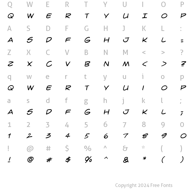 Character Map of CrimeFighter BB Regular