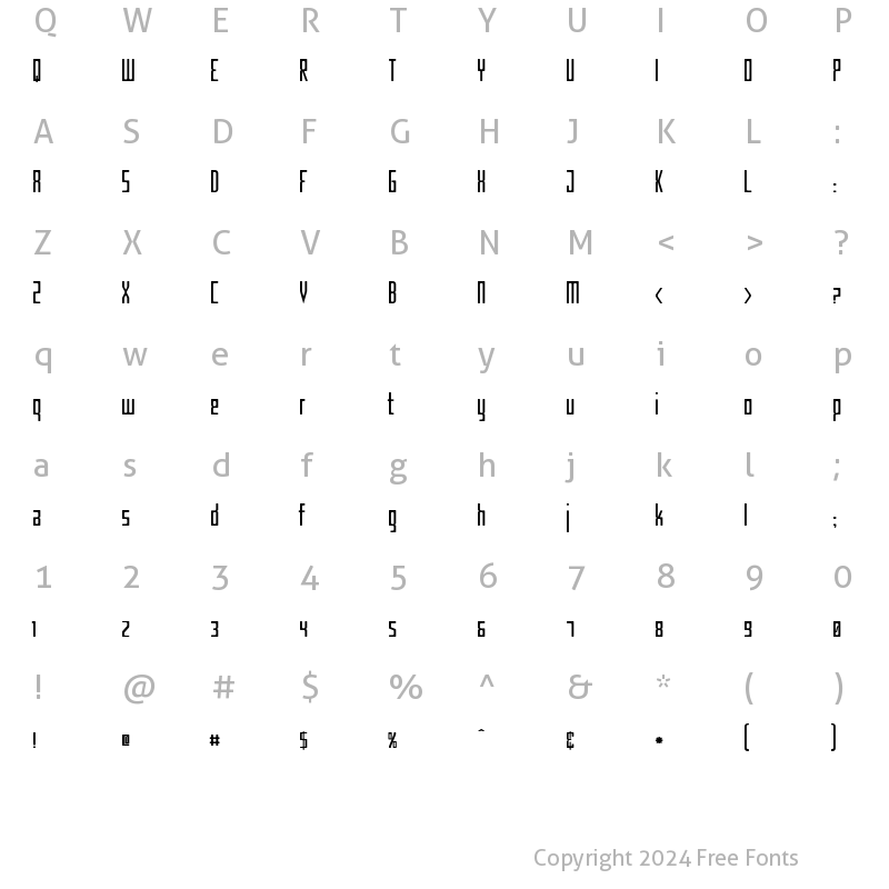 Character Map of Criminal Narrow