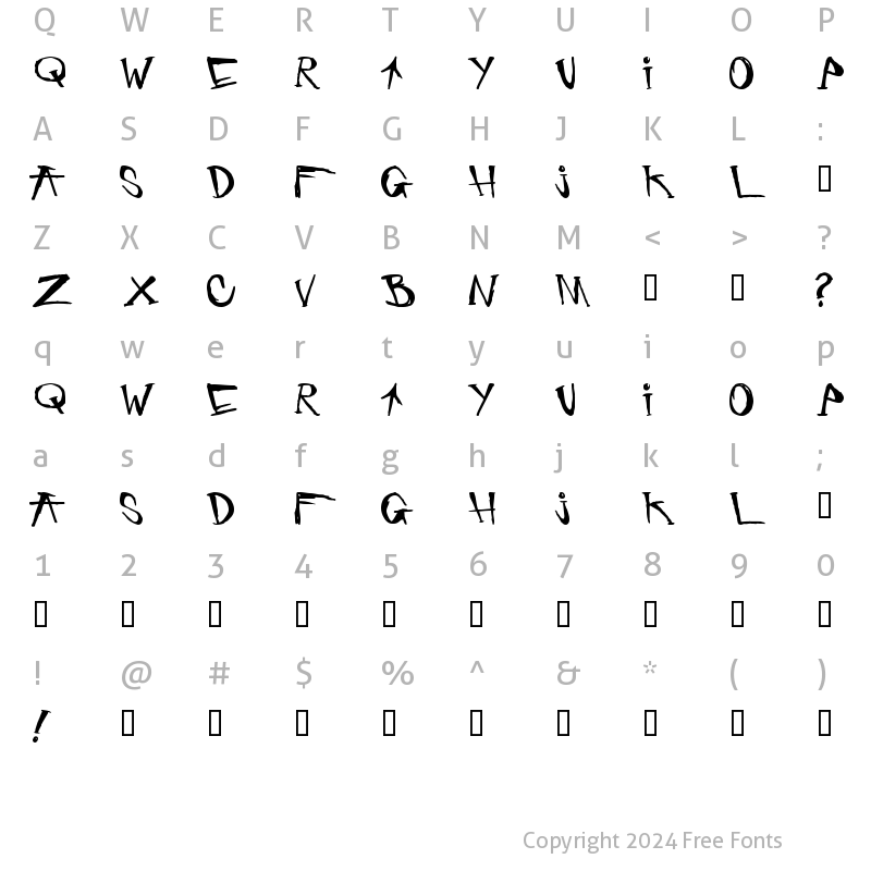 Character Map of criminal security Regular