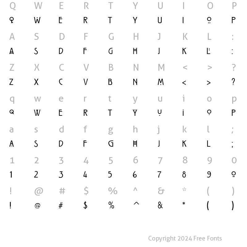 Character Map of CRMackintosh Regular