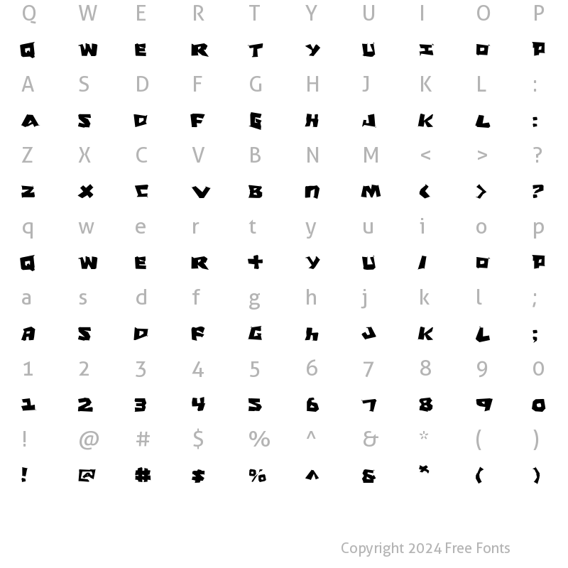 Character Map of Cro-Magnum Jagged Jagged