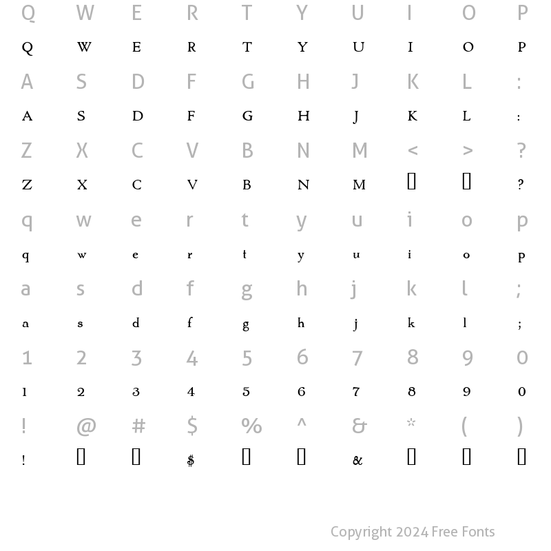 Character Map of Cromwell HPLHS