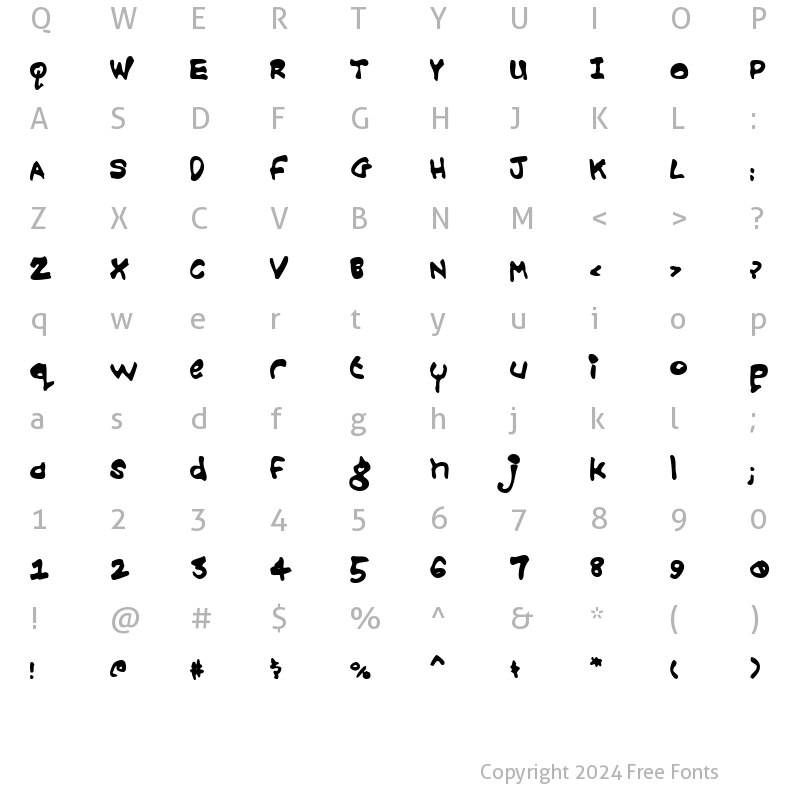 Character Map of Croobie Regular