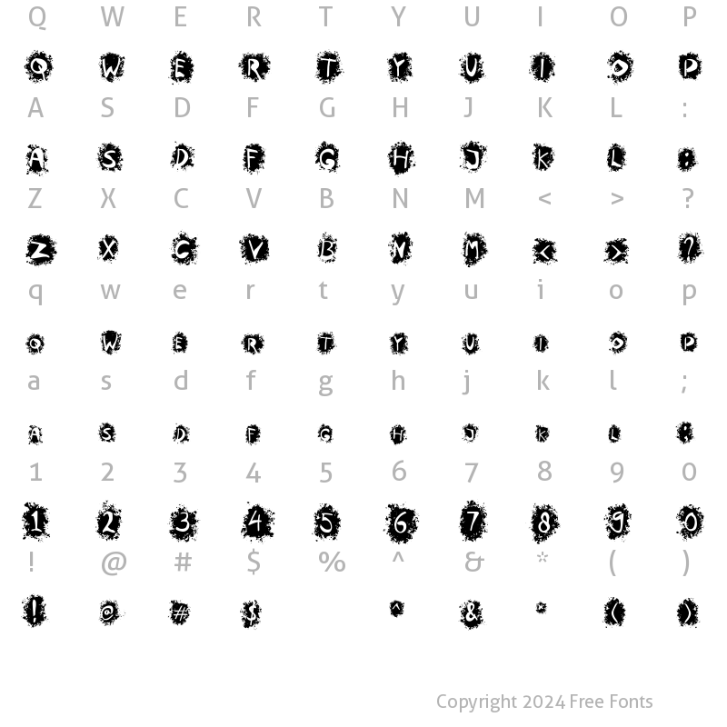 Character Map of CROOTH Regular